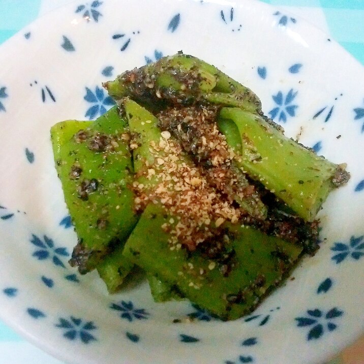 話題のすりエゴマ入り 平たいいんげんの胡麻和え レシピ 作り方 By Ponta634 楽天レシピ